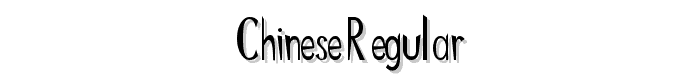 Chinese Regular font